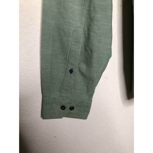 L.L.Bean Mens 100% Cotton XL Regular Fit Green Button Down Shirt Long Sleeve - Picture 9 of 16